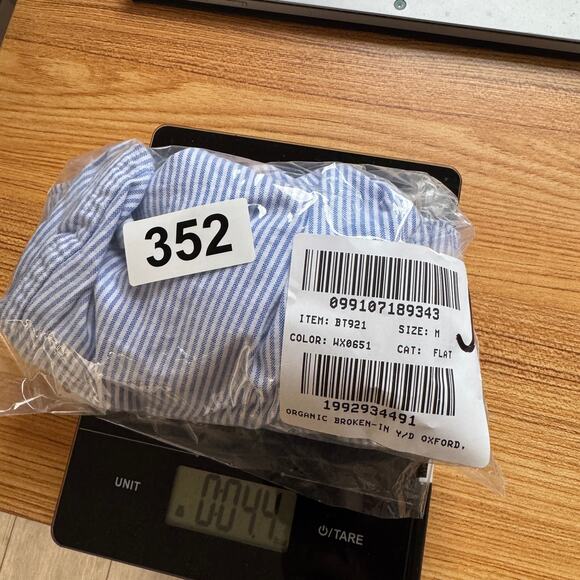 J.Crew Boxer Short Mens M University Stripe Rain Broken-in Organic Cotton Oxford - Picture 7 of 7